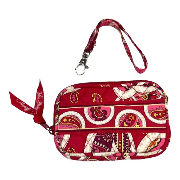 Vera Bradley Retired Rosie Posie Tech Case Wristlet Coin Pouch Wallet Zipper - Picture 1 of 6